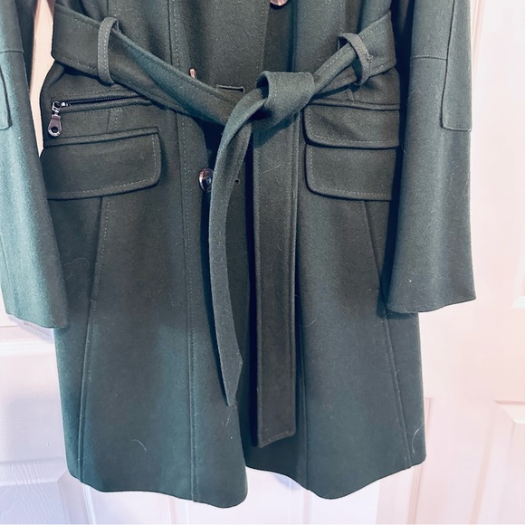 DKNY green wool coat. Size 4 - Picture 4 of 7